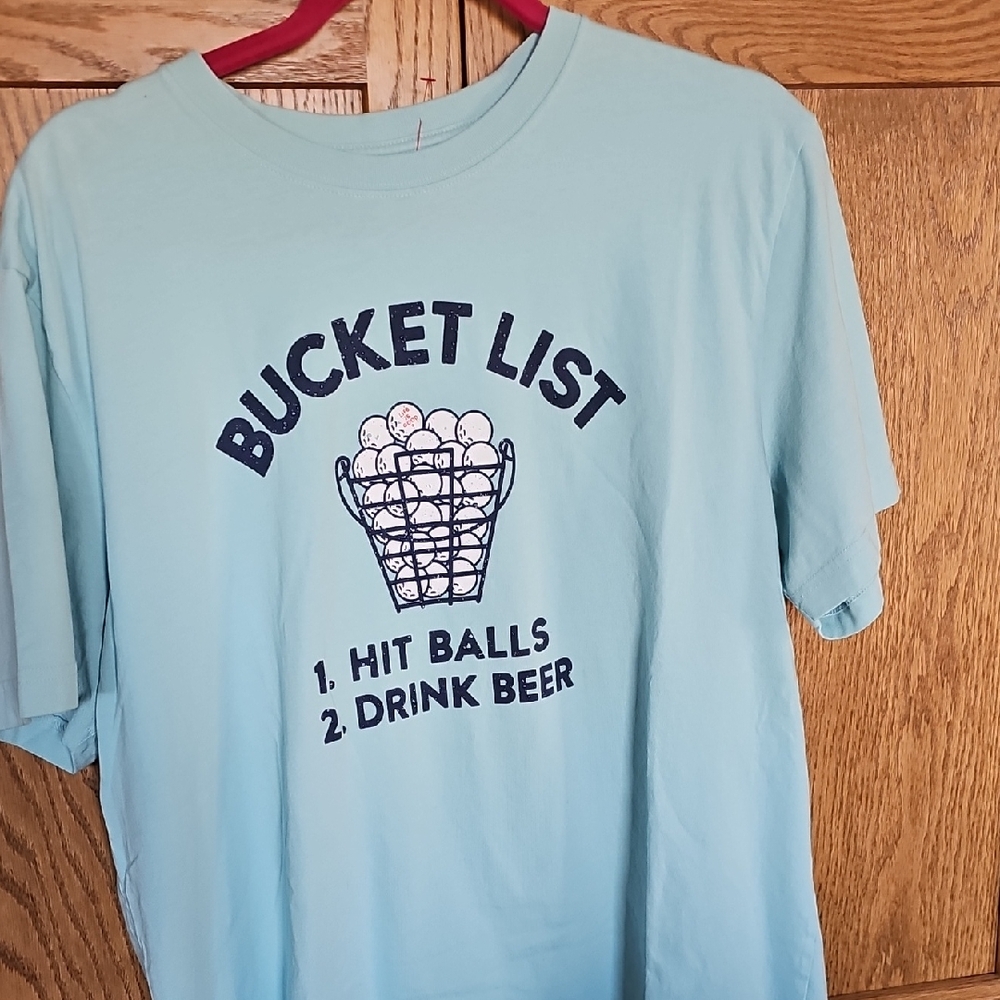Life Is Good Light Blue "Bucket List" Short Sleeve Tee